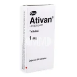 Ativan  Lorazepam 1 mg 80 Tabs.