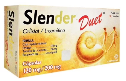 Slender Duet orlistat l- carnitine 200/ 120 mg 30 caps