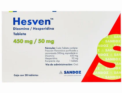 HESVEN DIOSMINA/ HESPERIDINA 450/50MG 20TABS